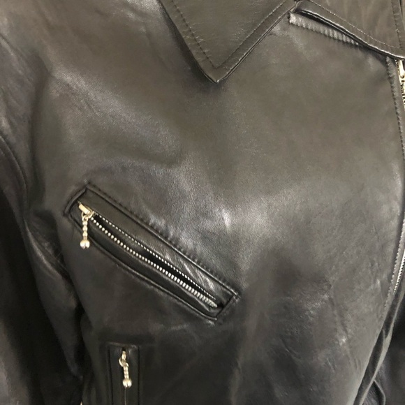 DANIER Leather Biker Jacket ( belt not included) - Picture 14 of 15